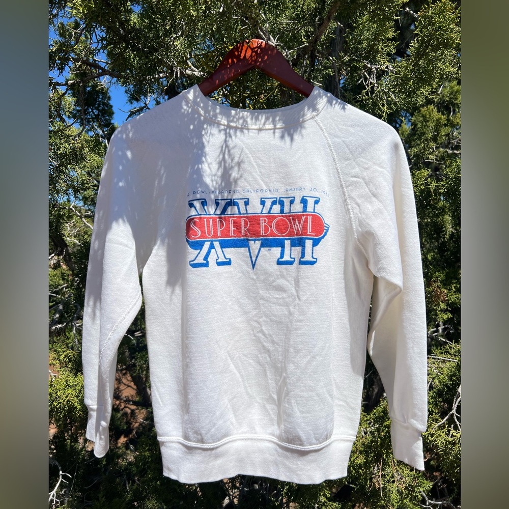 Rare TRUE VINTAGE 1983 Super Bowl 17 Pasadena, CA sweatshirt